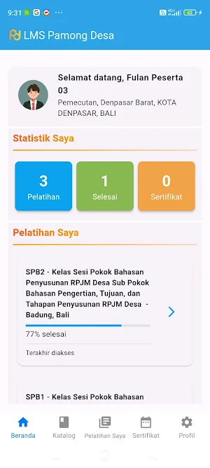 LMS Pamong Desa Screenshot 2