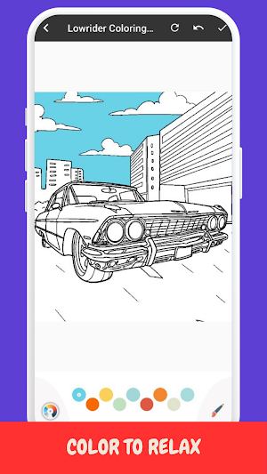 Lowrider Car Coloring Book Screenshot 2