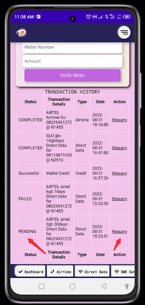 VTU Data Gifting Aitime/Data Screenshot 3