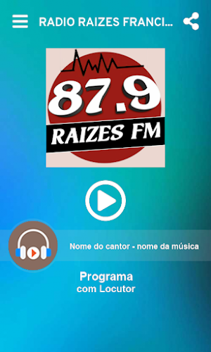 RADIO RAIZES FRANCISCO SA MG Screenshot 1