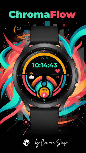 ChromaFlow Watch Face Screenshot 0