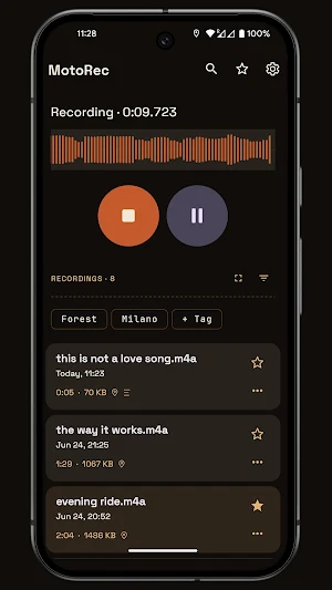 MotoRec – Record on the Go Screenshot 1