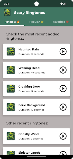 Scary Ringtones Screenshot 0