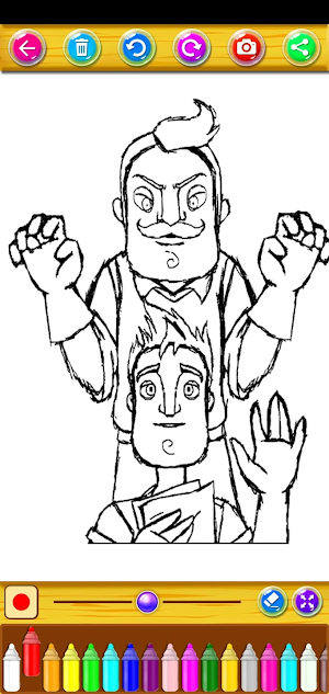 coloring: my neighbor's horror Screenshot 3