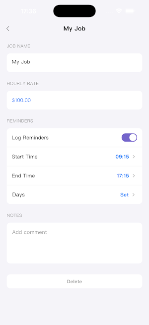 Work Log: Hours Tracker & Pay Screenshot 2