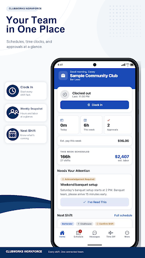 ClubWorks Workforce Screenshot 0