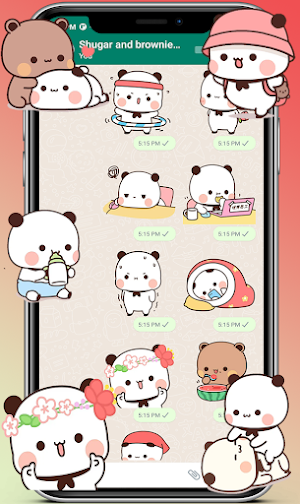 Animated Sugar and Brownie Stickers  WAStickerApps Screenshot 0