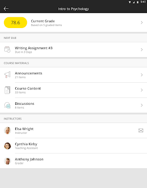 Blackboard screenshot 7