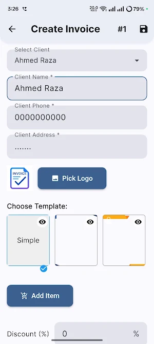 Invoice Maker Estimate & Track Screenshot 0