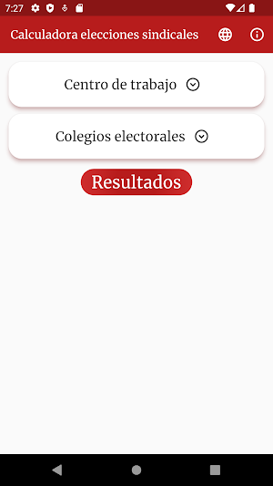 Cálculos elecciones sindicales Screenshot 0