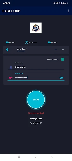 EAGLE UDP Screenshot 1