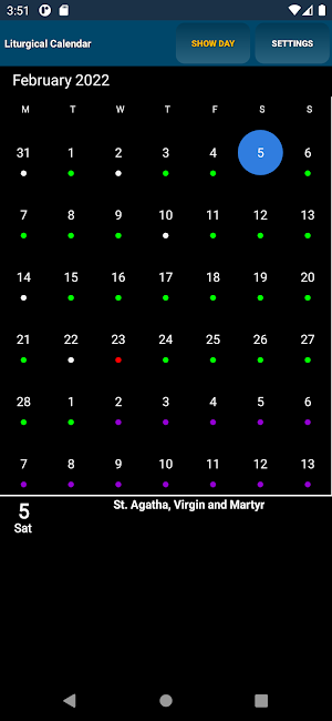 Liturgical Calendar Plus Screenshot 0