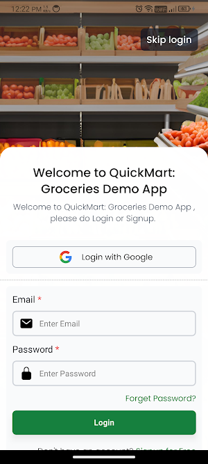 QuickMart: Groceries Demo App Screenshot 0