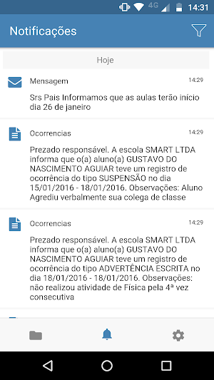 Escolar Manager Portal Cliente Screenshot 1