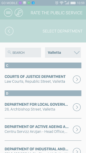 Rate the Public Service Screenshot 2