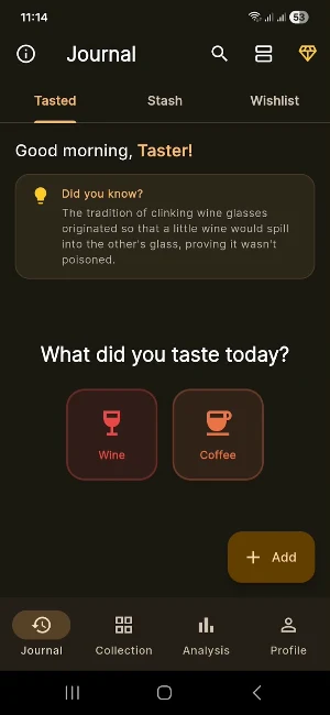 TasteLog Screenshot 0