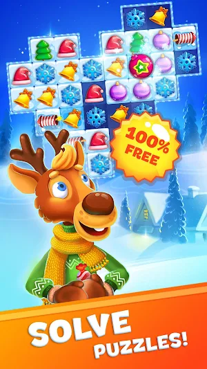 Christmas Sweeper 3 - Santa Claus Match-3 Game Screenshot 1