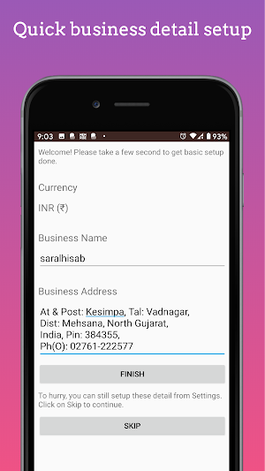 Business Estimates,Estimate,Estimation Screenshot 1