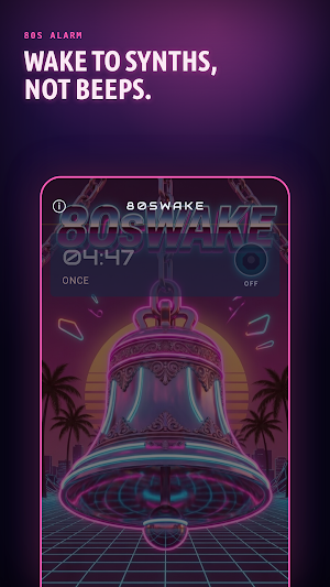 80sWake: Synthwave Alarm Clock Screenshot 1