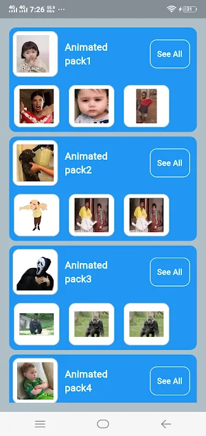 Animated Funny Sticker Offline Screenshot 0