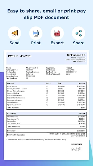 Paystub: Payslip Maker Screenshot 1