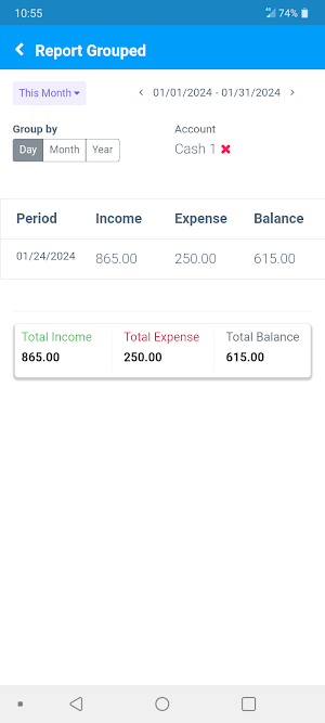 Cash Book - Expense/Income Screenshot 3