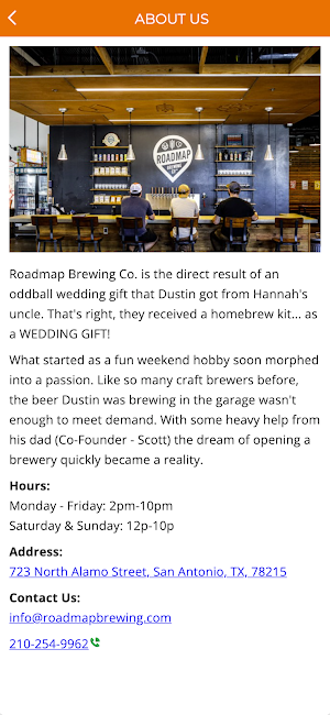 Roadmap Brewing SATX Screenshot 1