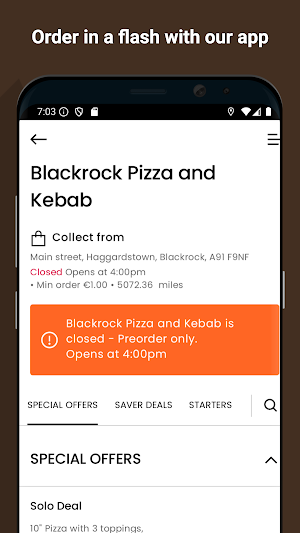 Blackrock pizza and kebab Screenshot 0