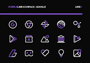PurpleLine Icon Pack : LineX Purple Edition Screenshot 0