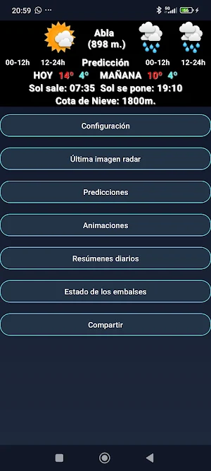 Info Lluvia Screenshot 1
