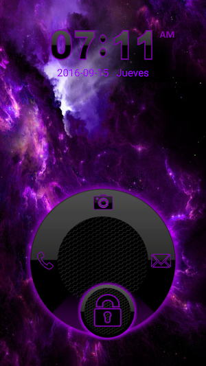 THEME GO LOCKER SPACE PURPLE Screenshot 3