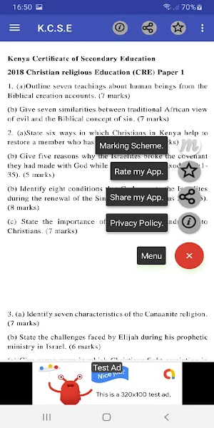 KCSE C.R.E PAST PAPERS, QUESTIONS + ANSWERS. Screenshot 2