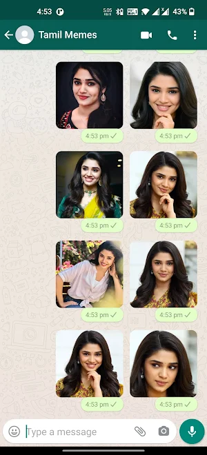 KrithiShetty Stickers | WAStic Screenshot 3