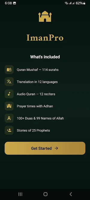ImanPro: Quran, Adhan, Qibla Screenshot 1