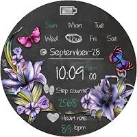 BFF92- Blackboard Art Lily