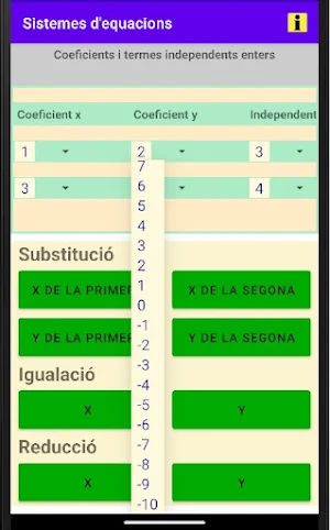 Sistemes d'equacions Screenshot 3