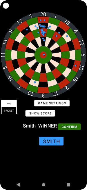 Darts clickable scoreboard 501 Screenshot 0