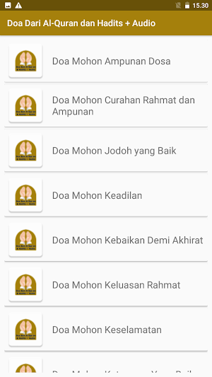 Doa Dari Quran & Hadits +Audio Screenshot 2