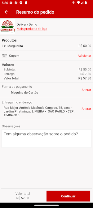 Limeira Food Screenshot 0