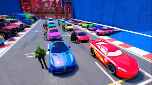 Superhero Ramp Car Stunts Game Screenshot 2