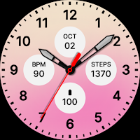 Blush Pink Elegant Watch Face