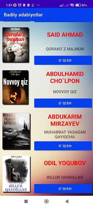 Badiiy adabiyot Screenshot 2