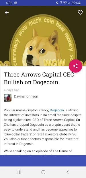 Dogecoin News Hub Screenshot 1