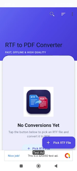 RTF to PDF Converter Screenshot 0