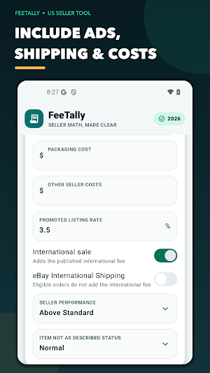 eBay Fee Calculator: FeeTally Screenshot 3