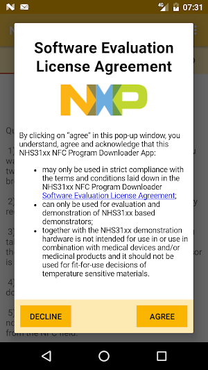 NHS31xx NFC Program Loader Screenshot 0