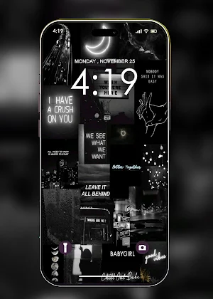 Black aesthetic wallpapers Screenshot 0