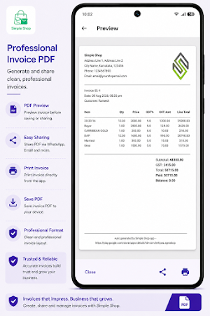 Simple Shop – Billing & GST Screenshot 2