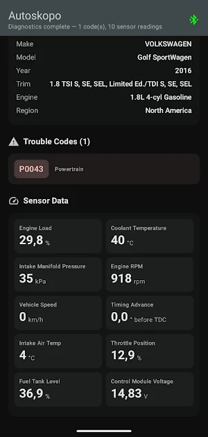 Autoskopo: AI OBD2 Scanner Screenshot 1