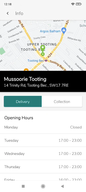 Mussorrie Restaurant - Tooting Screenshot 2